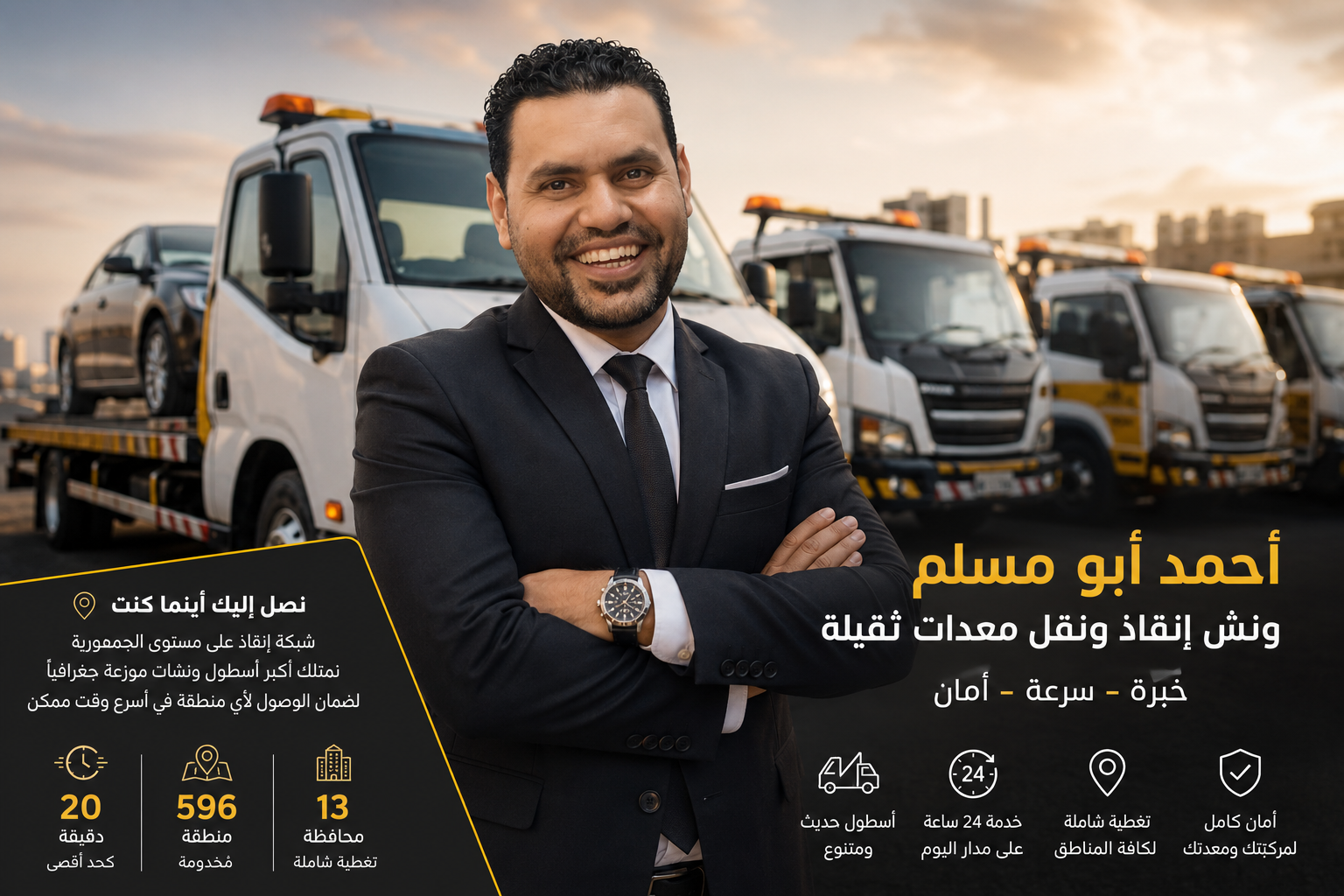 أحمد أبو مسلم مؤسس شركة الإنقاذ